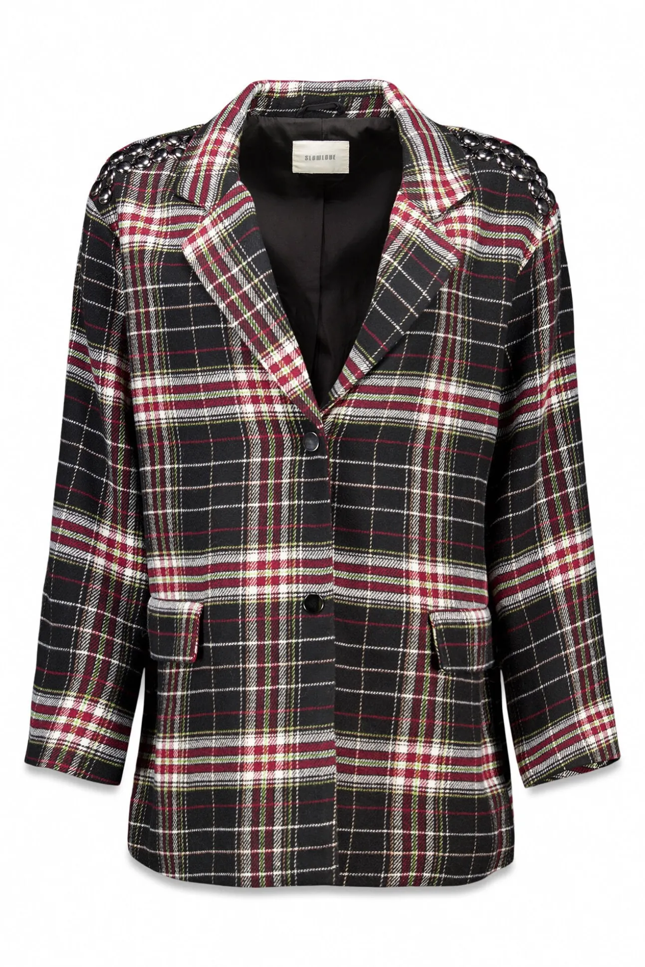 Americana cuadros con tachas