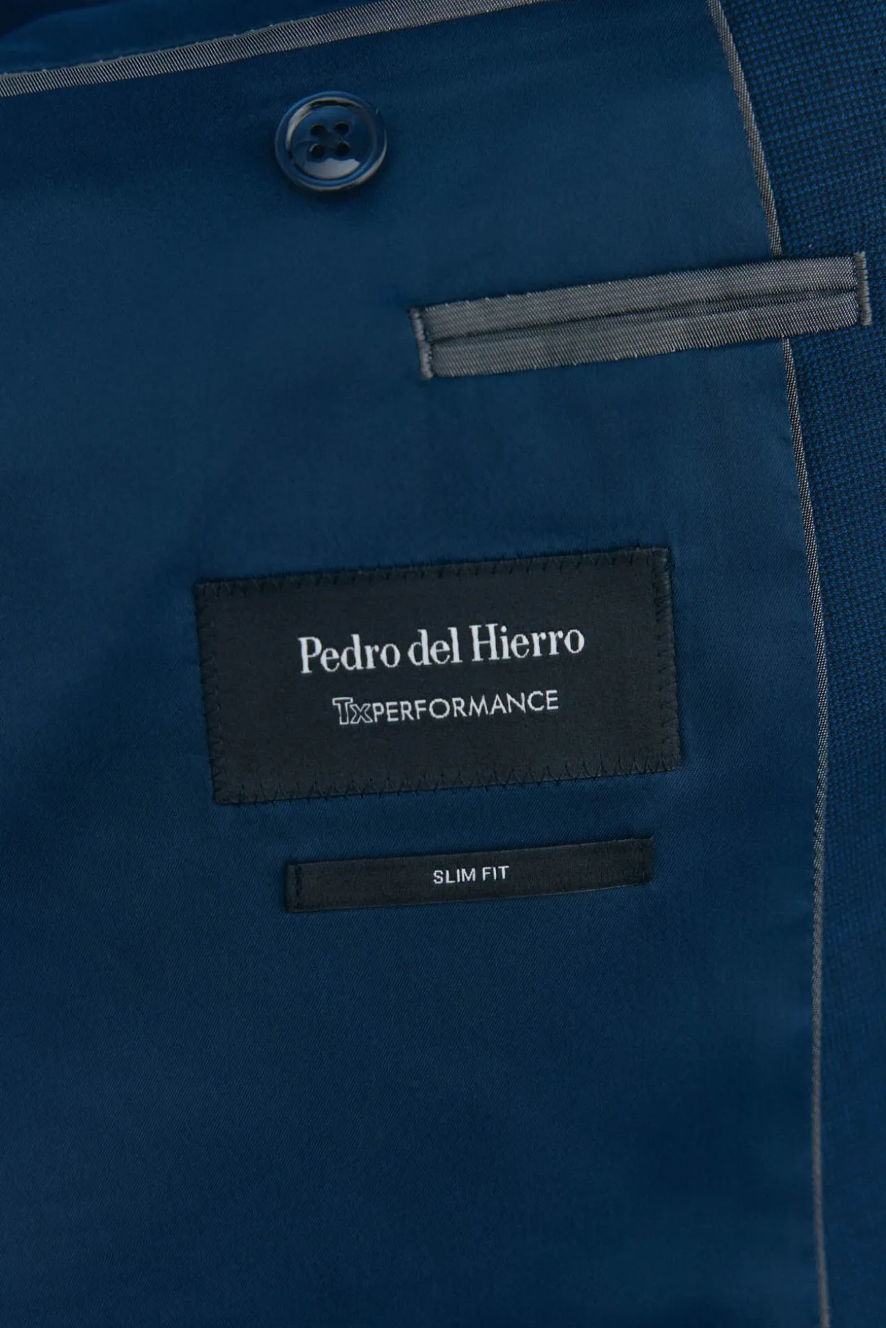 Americana estructura azul bi-stretch slim fit