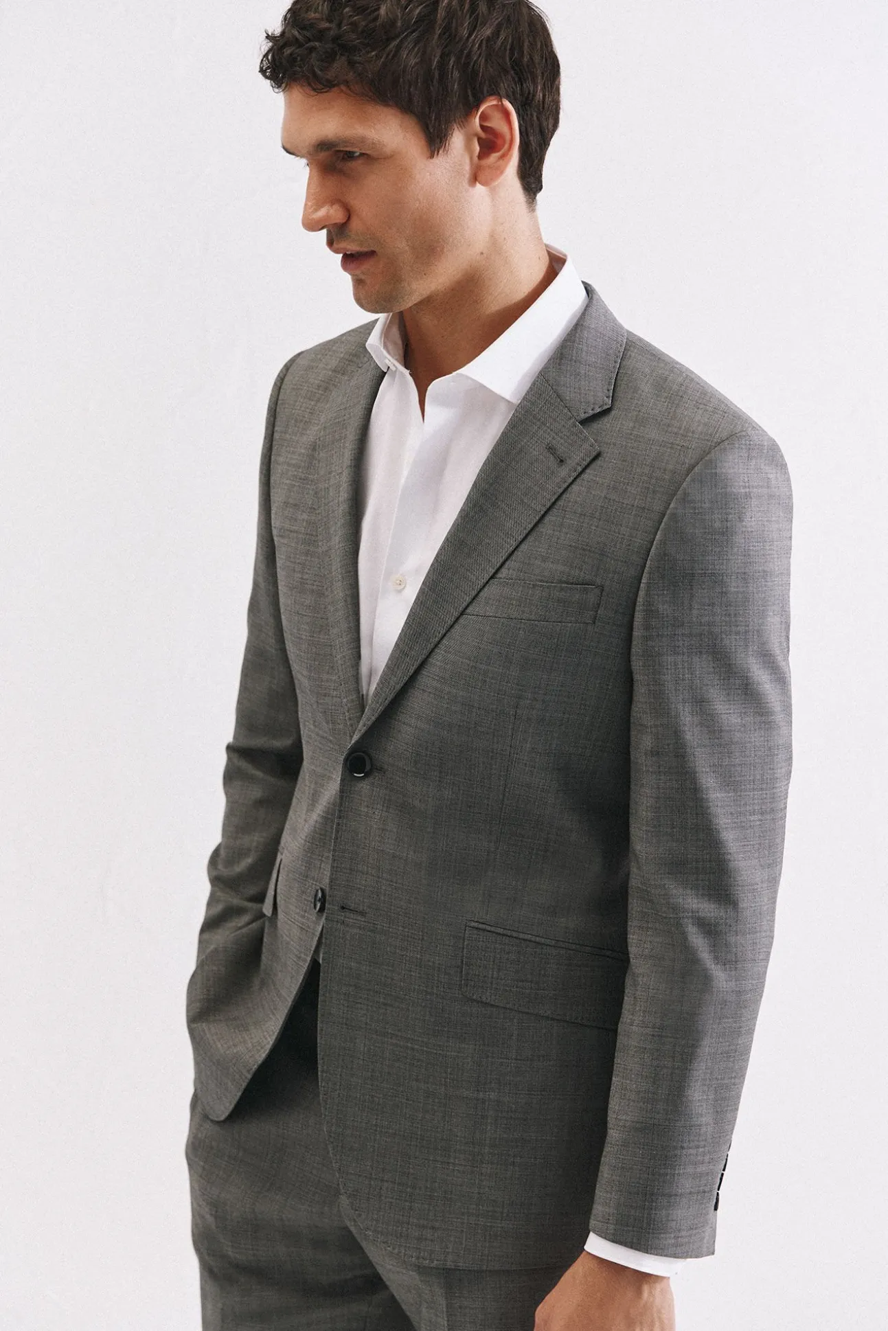 Americana estructura gris slim fit