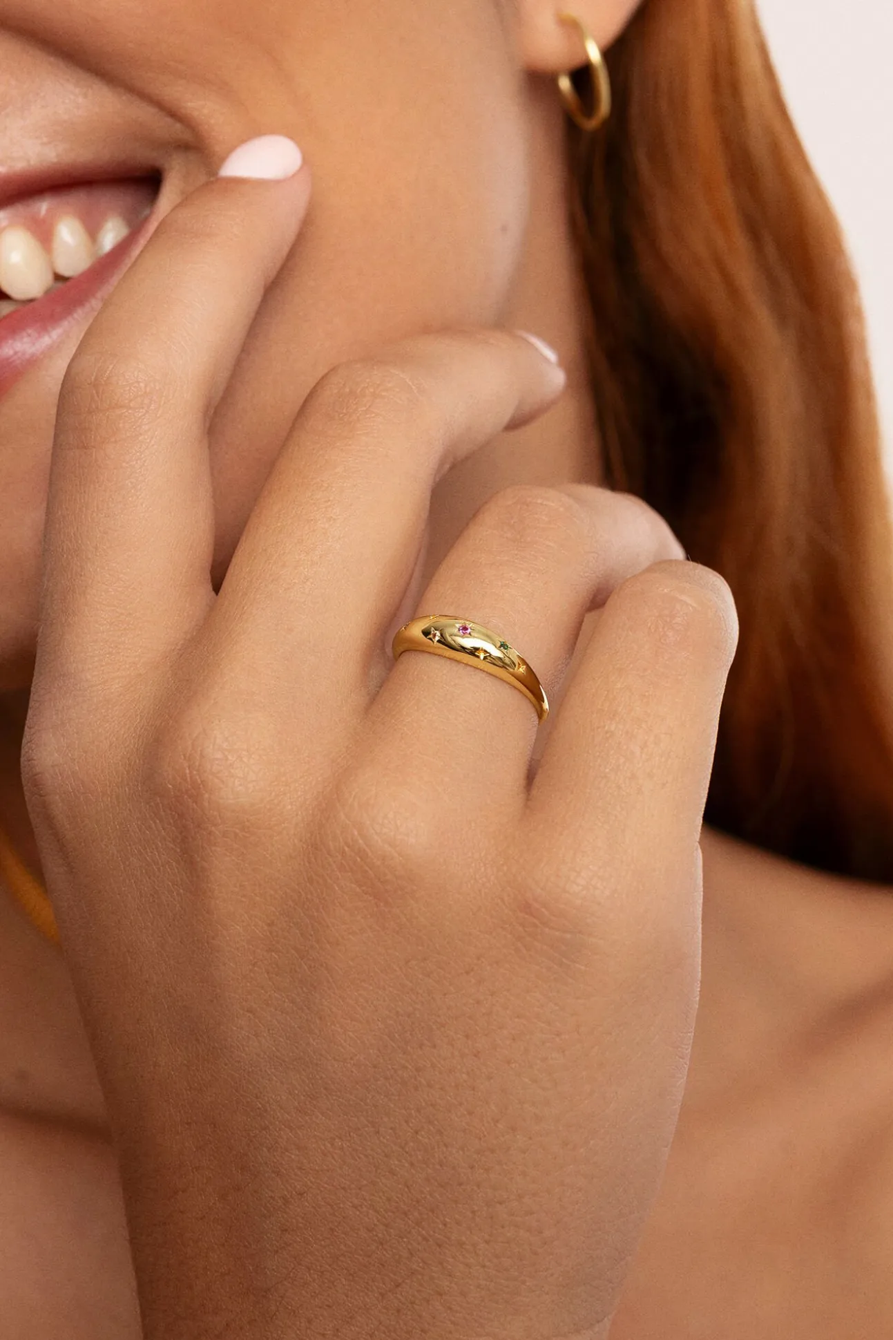 Anillo Spark Color Baño Oro 16