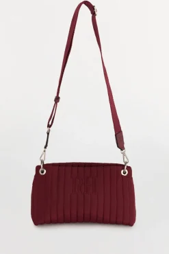 Bandolera nylon con cremallera y asa cordones