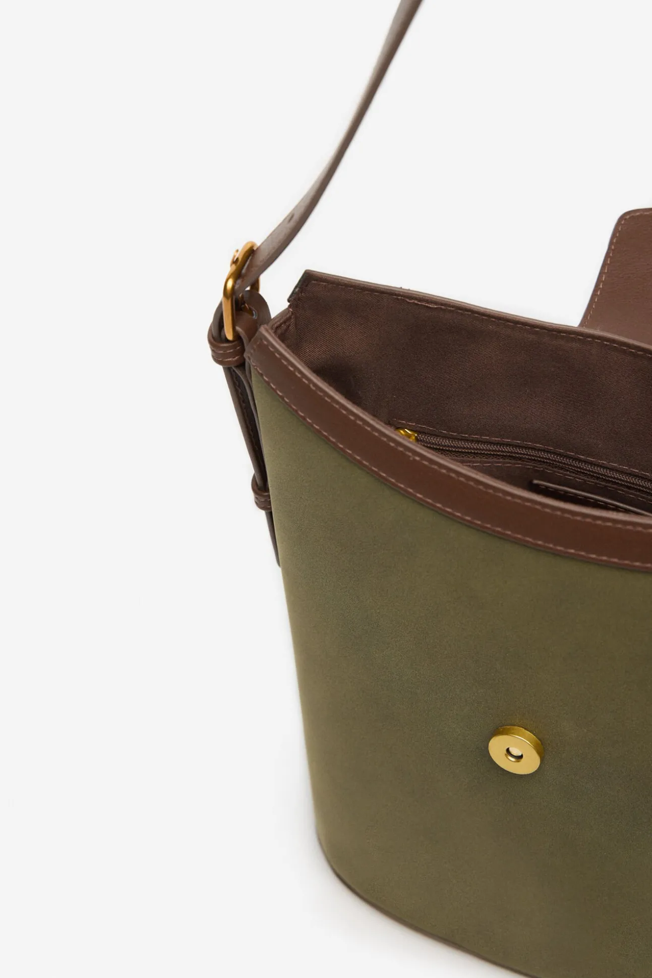 Bimateria buckle bag