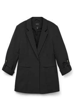 Blazer abierta con manga remangada