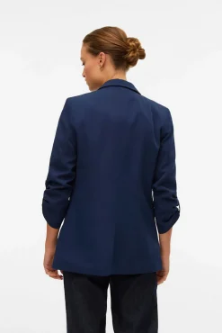 Blazer abierta con manga remangada