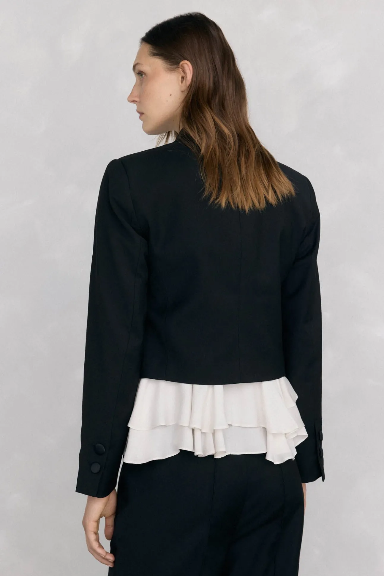 Blazer corta negra
