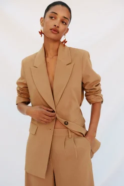 Blazer de cuello solapa