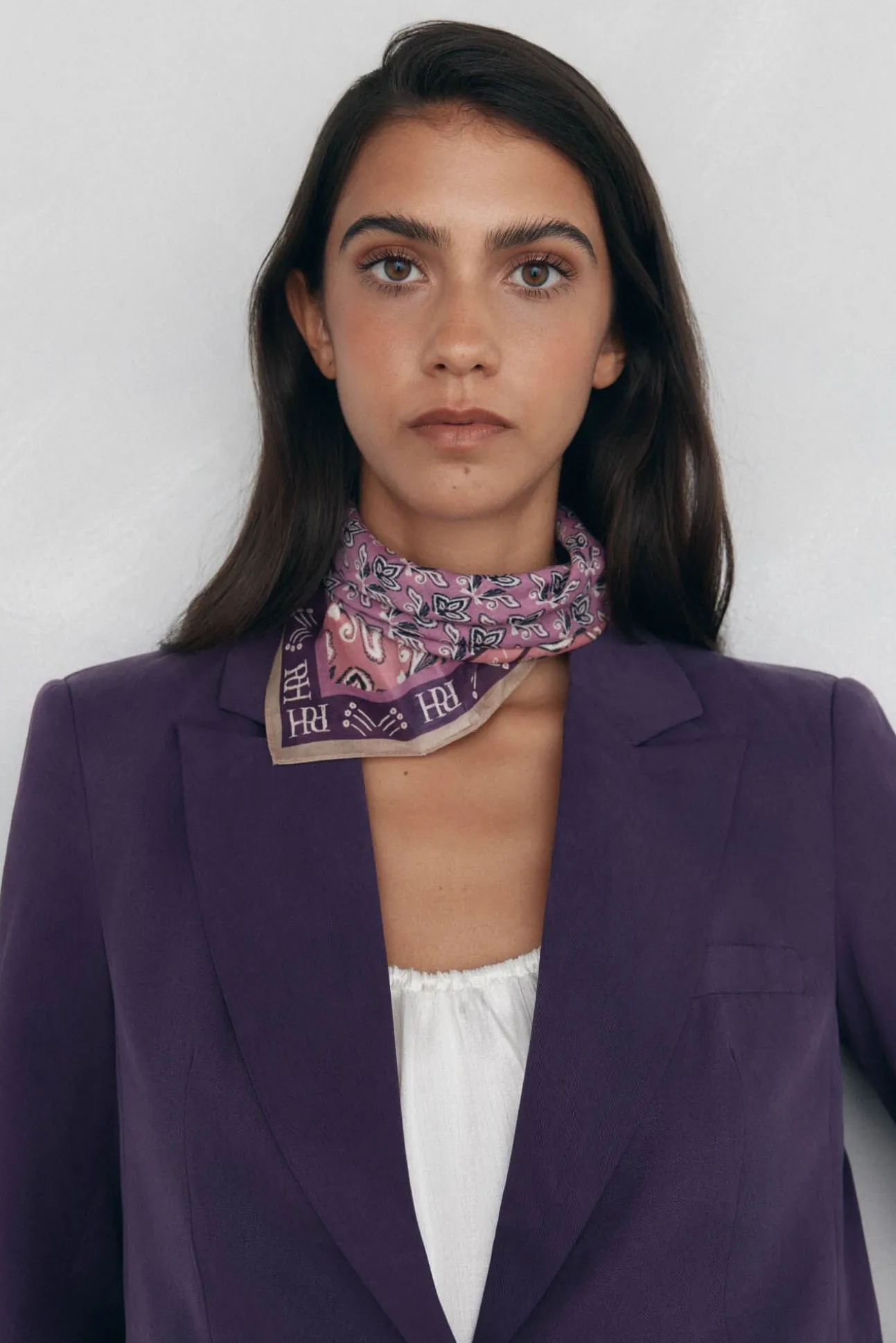 Blazer regular fit morada
