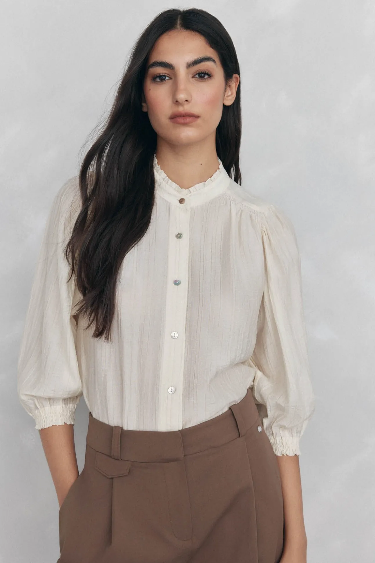 Blusa amplia lisa