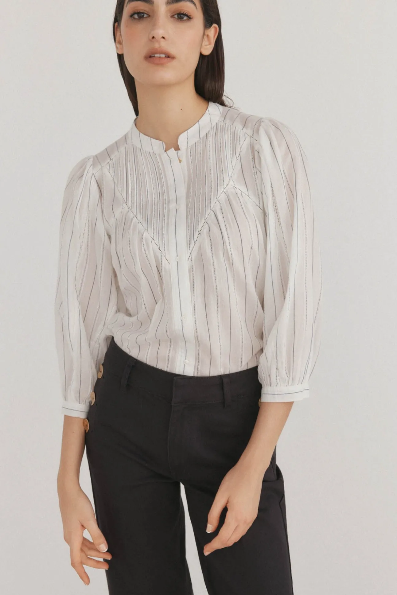Blusa amplia rayas