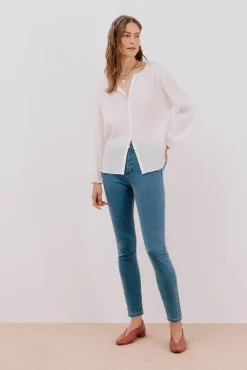 Blusa cuello redondo
