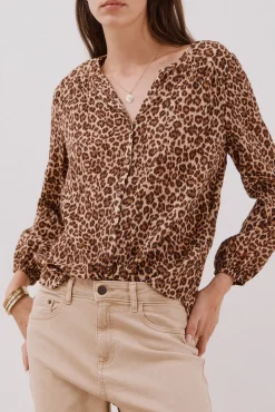 Blusa cuello redondo