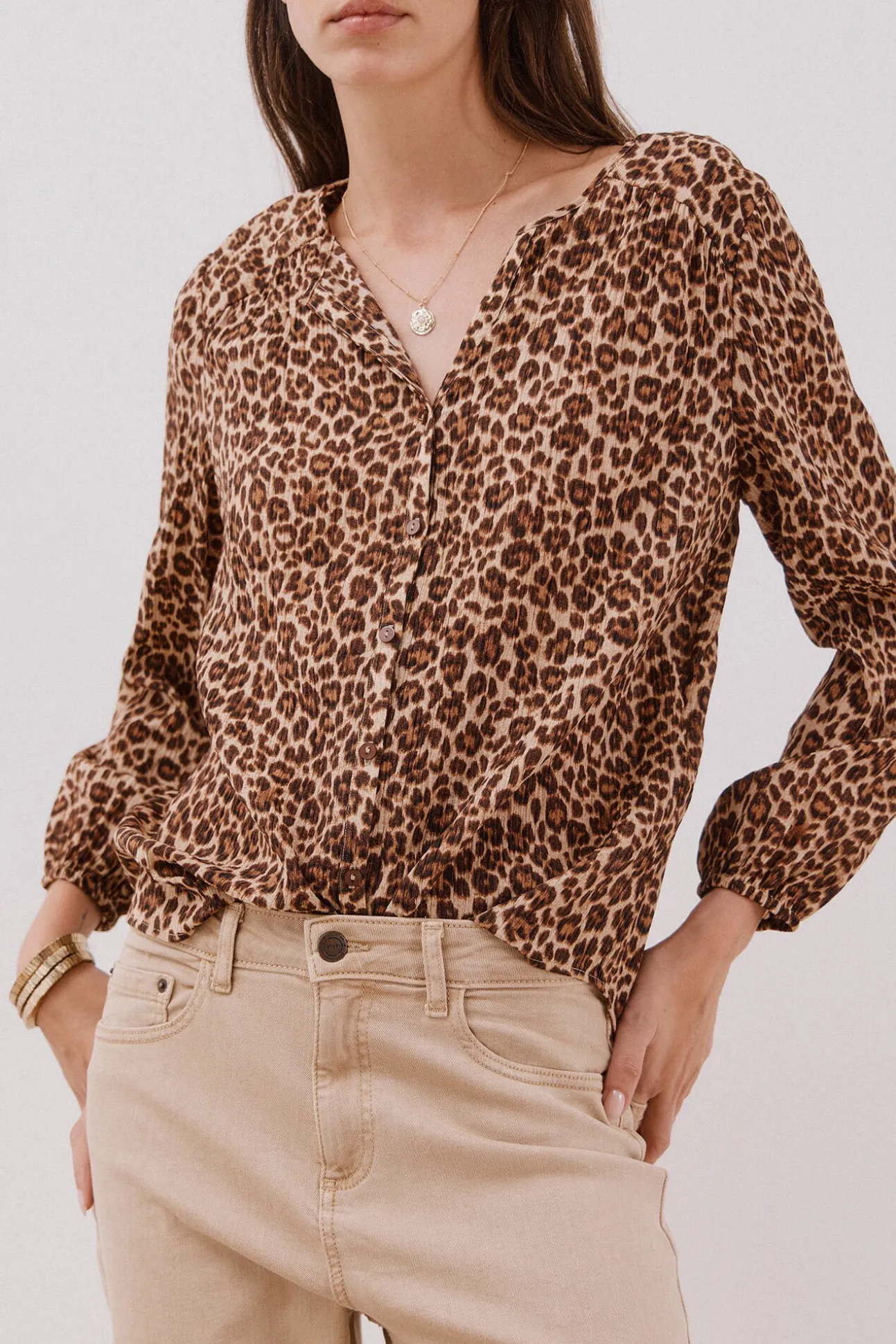 Blusa cuello redondo