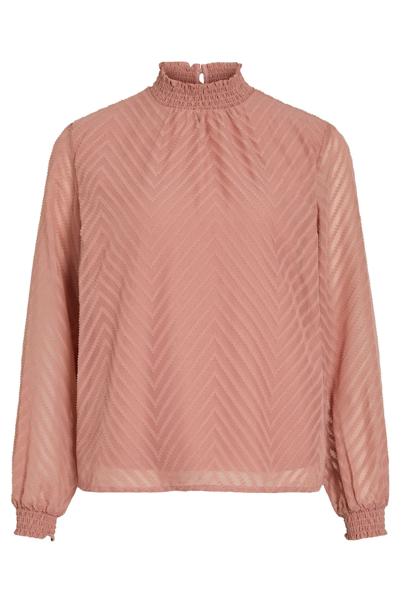 Blusa de manga larga con cuello alto