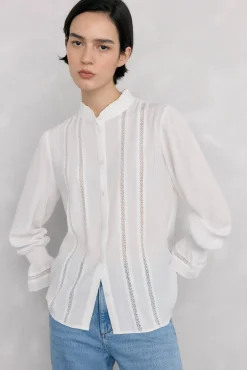 Blusa gasa puntillas
