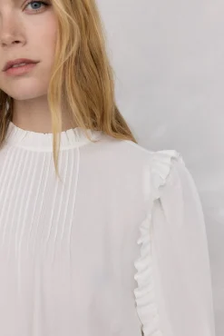 Blusa gasa volantes