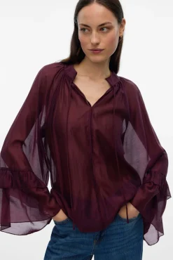 Blusa manga de volantes