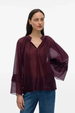 Blusa manga de volantes