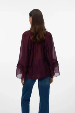 Blusa manga de volantes