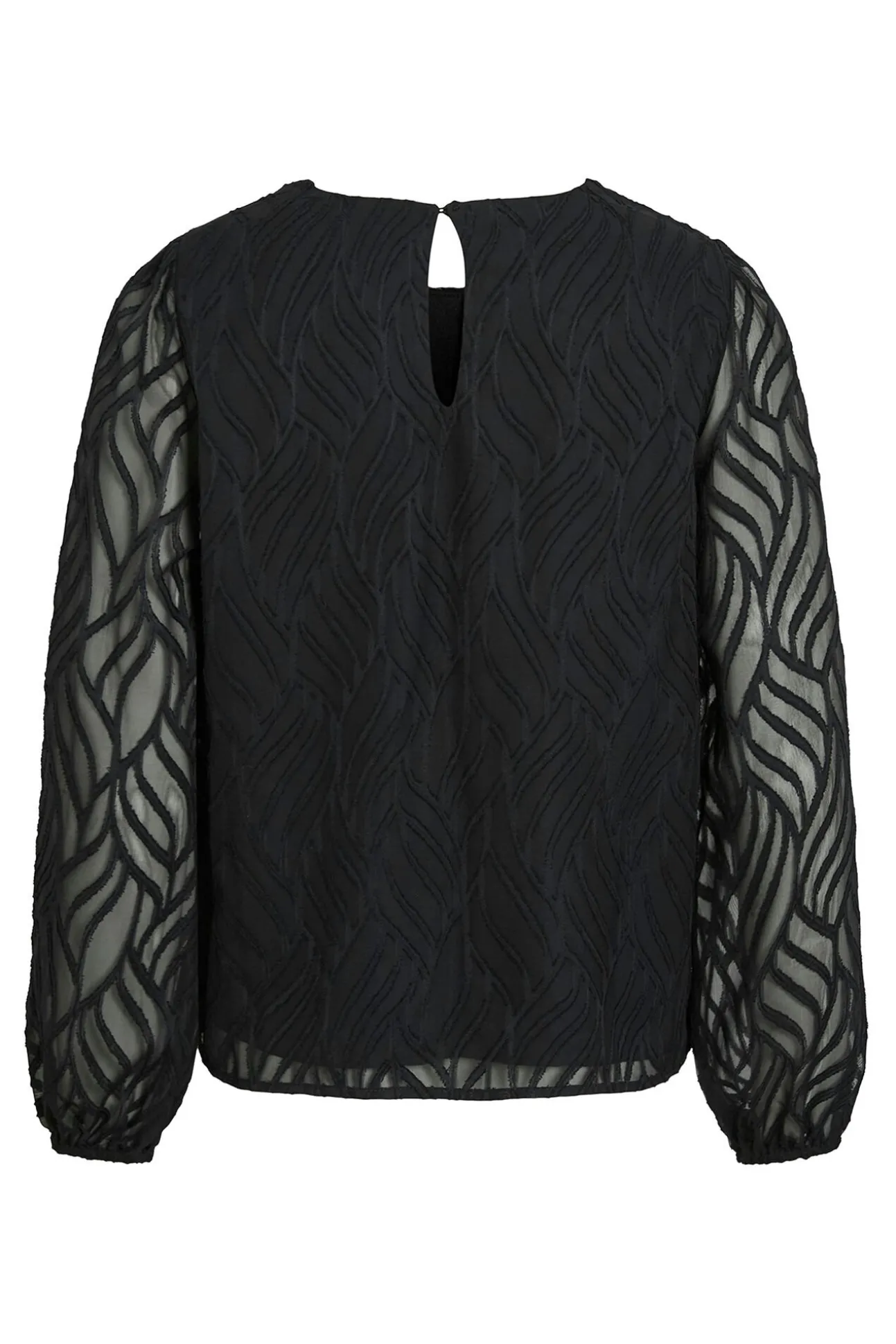 Blusa manga larga con cuello redondo