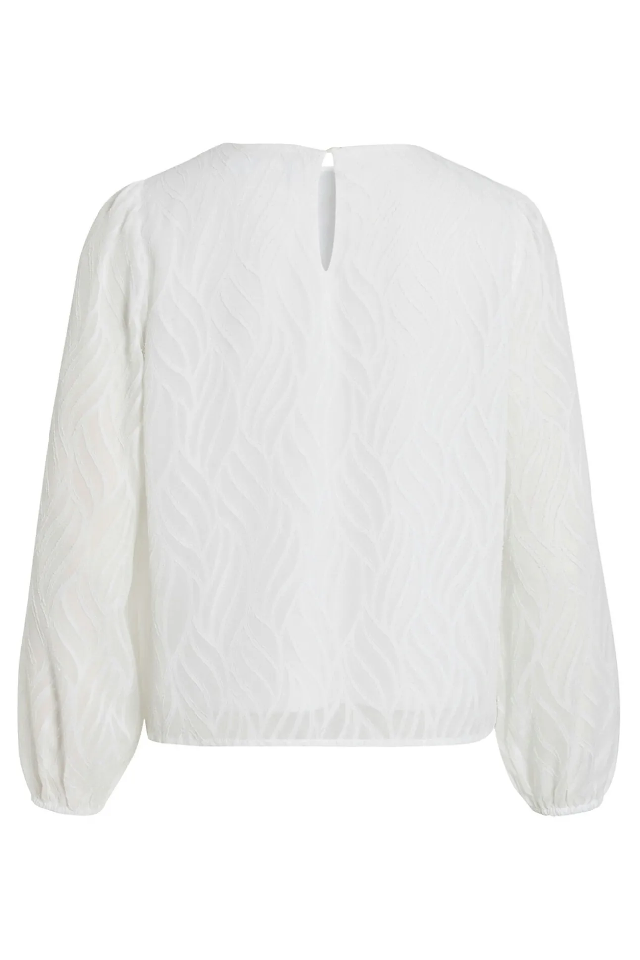 Blusa manga larga con cuello redondo
