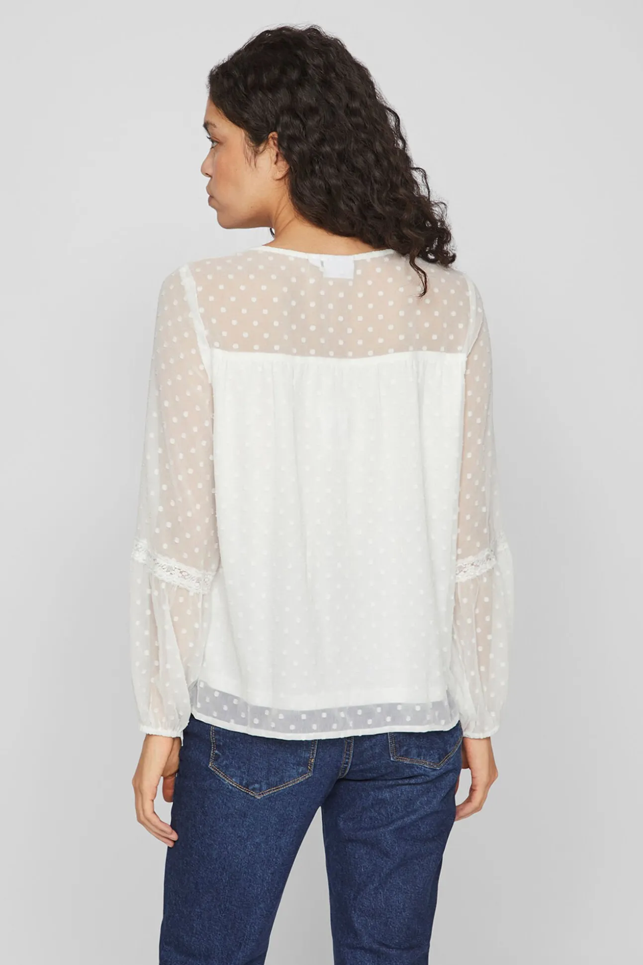 Blusa manga larga plumeti