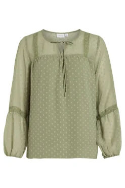 Blusa manga larga plumeti