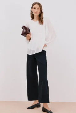 Blusa plisada