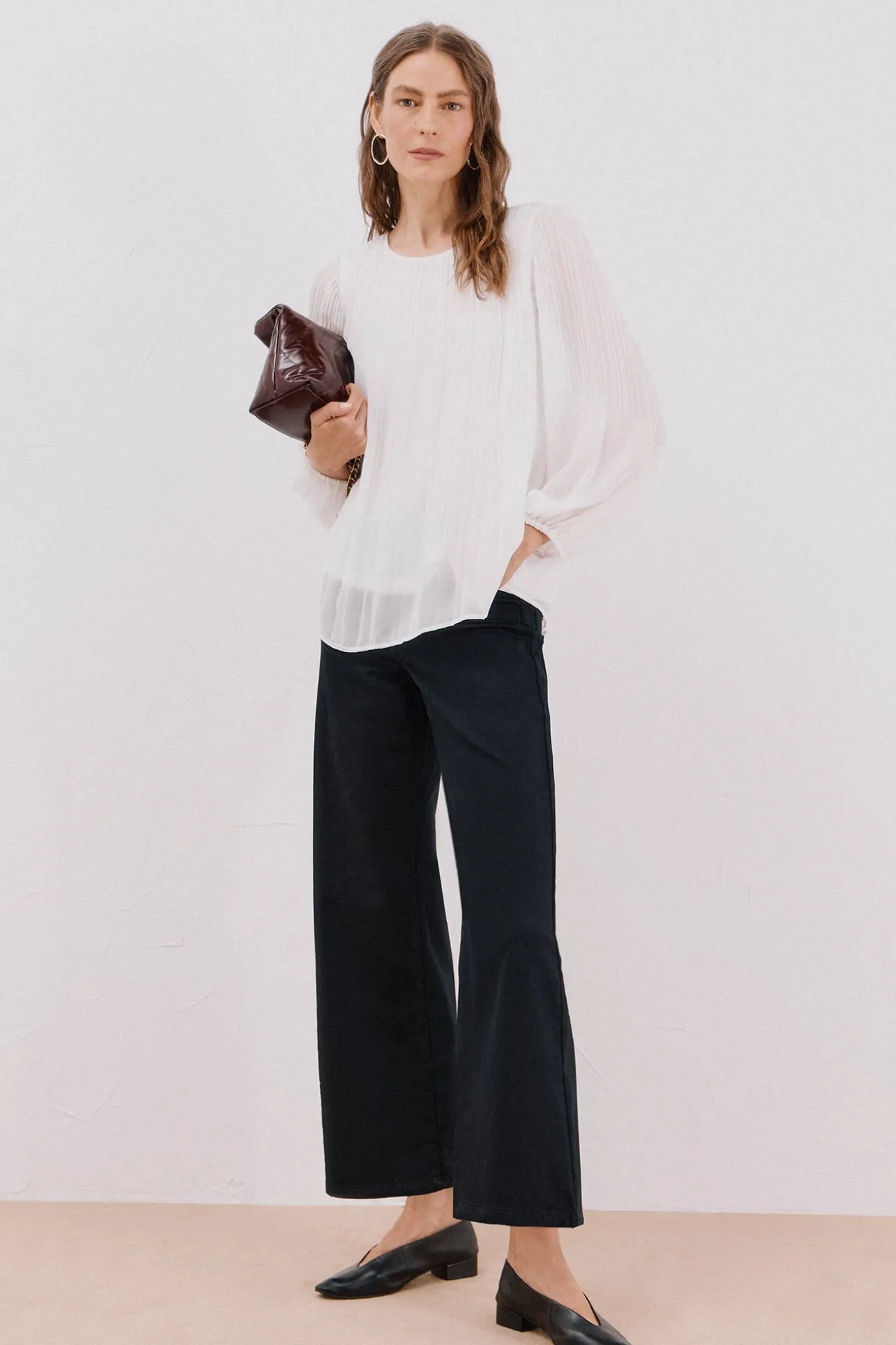 Blusa plisada