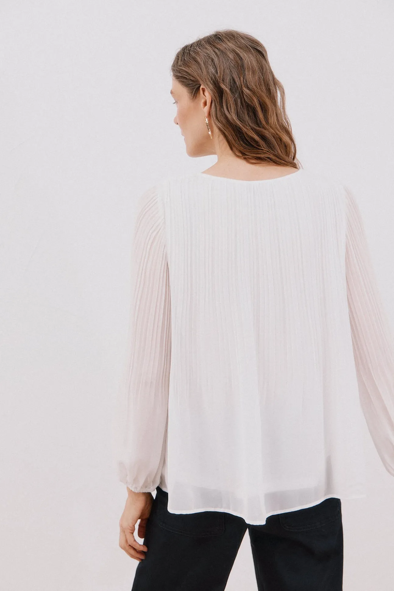 Blusa plisada
