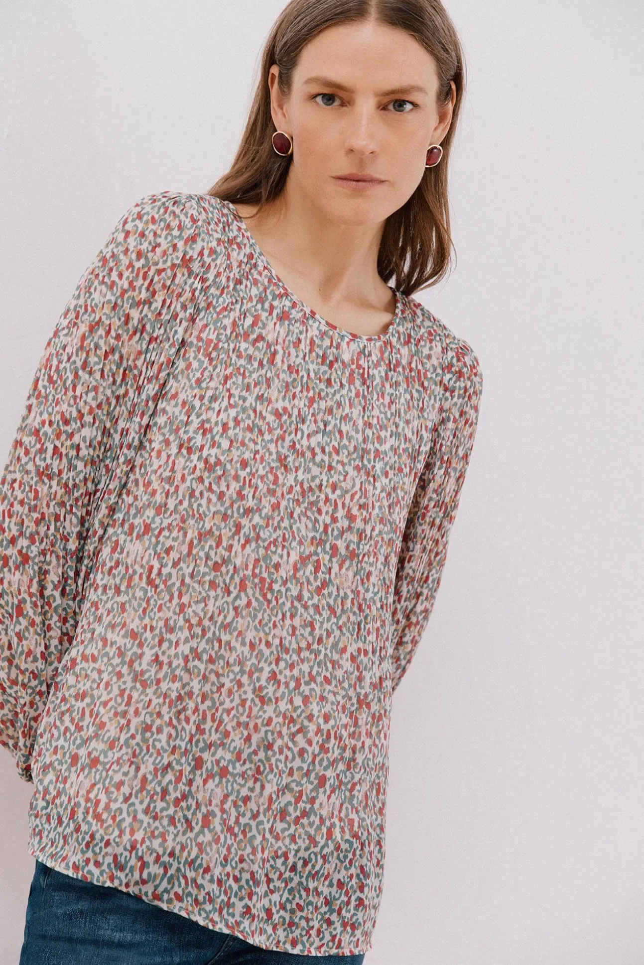 Blusa plisada