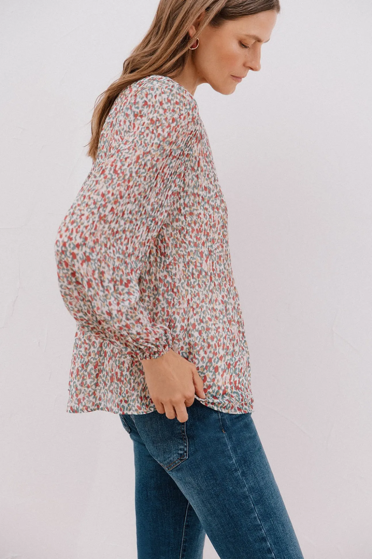 Blusa plisada