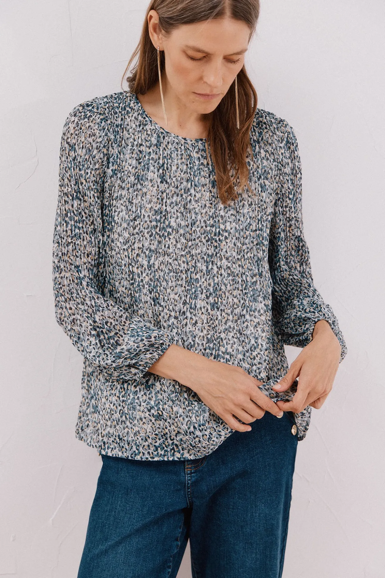 Blusa plisada