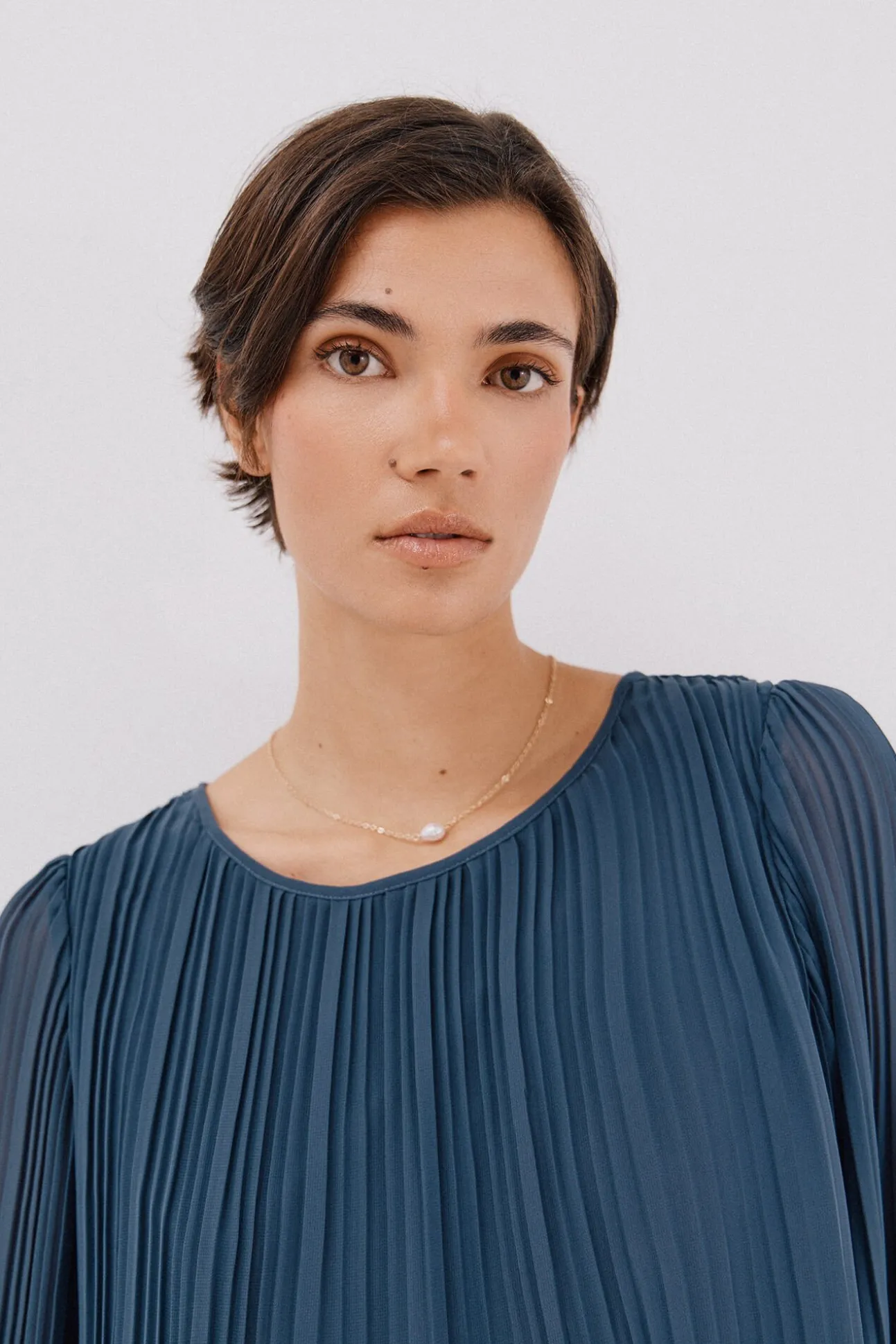 Blusa plisada