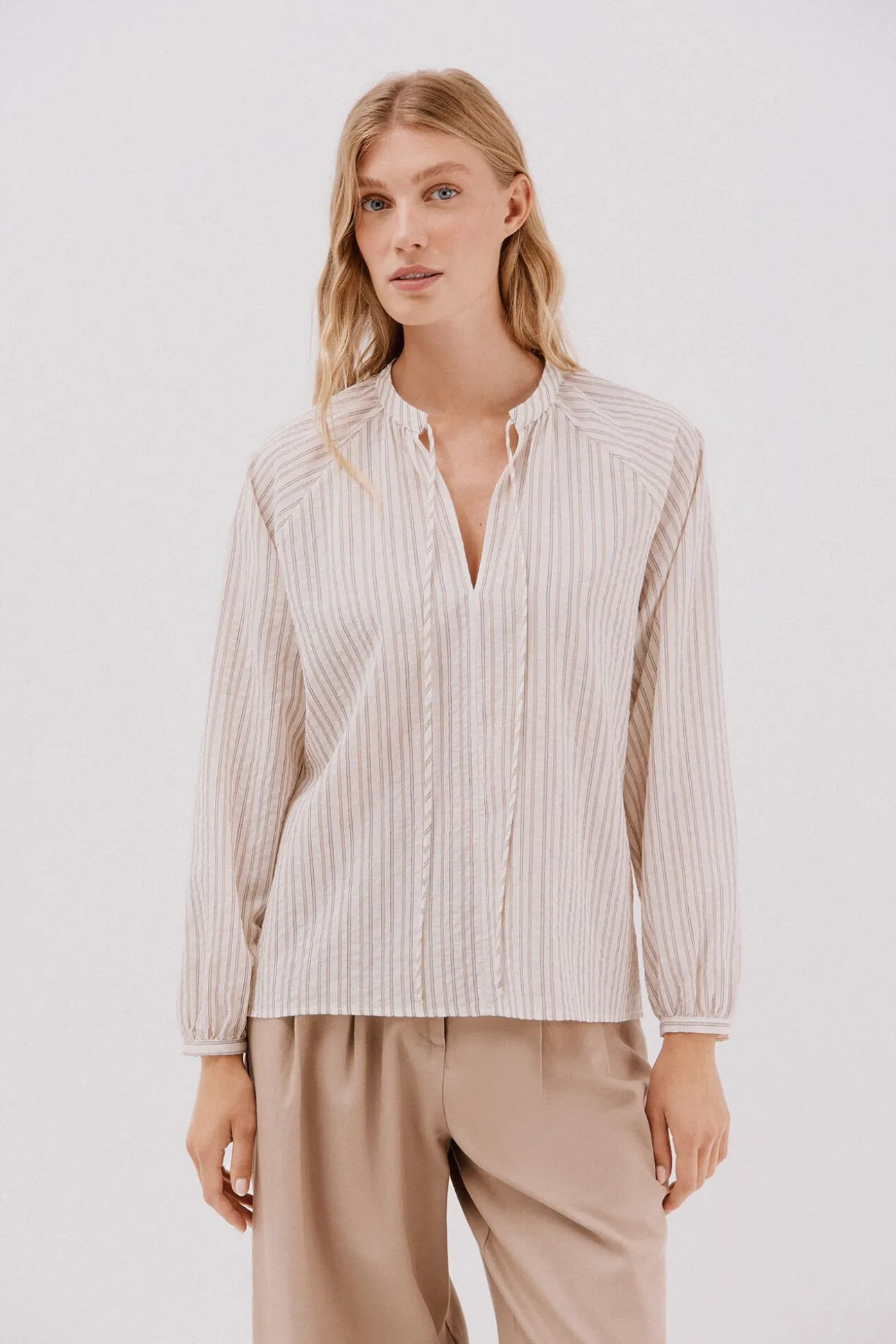 Blusa rayas cordon