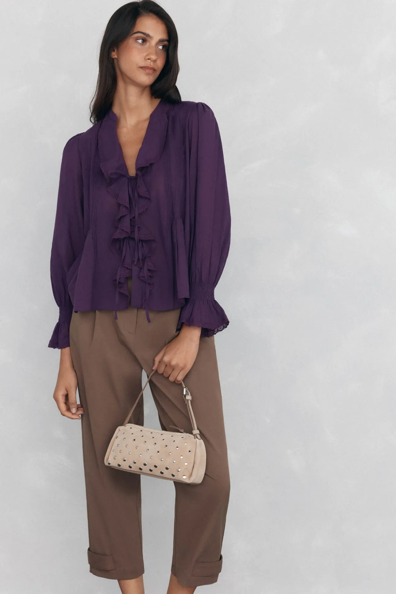 Blusa romántica volante
