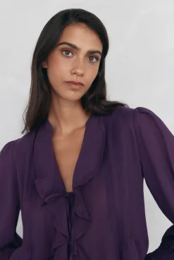 Blusa romántica volante