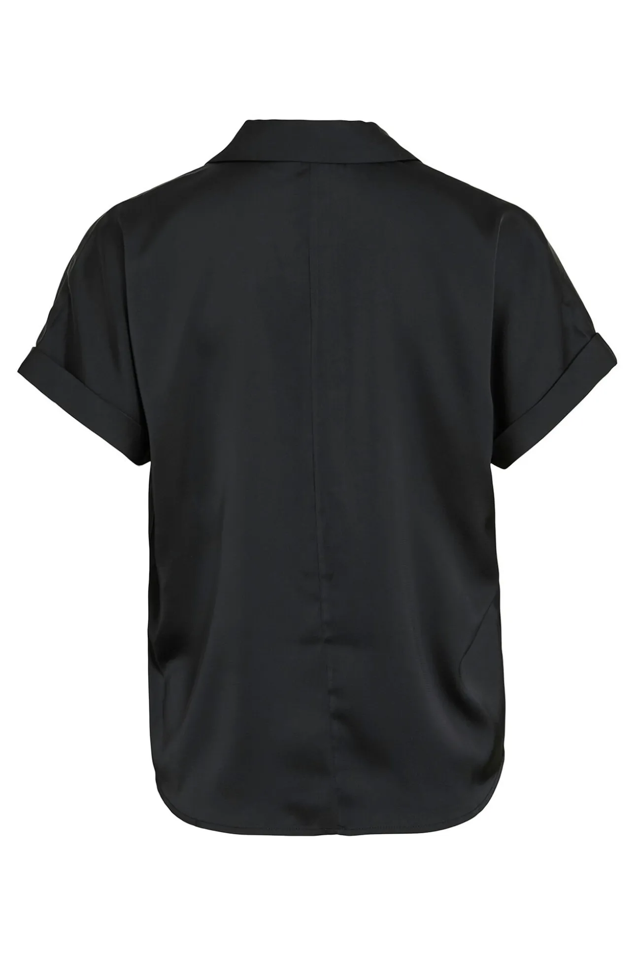 Blusa satinada de manga corta