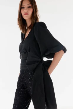 Blusa tafeta lazo