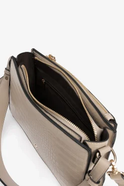 Bolso Bandolera con Efecto Cocodrilo