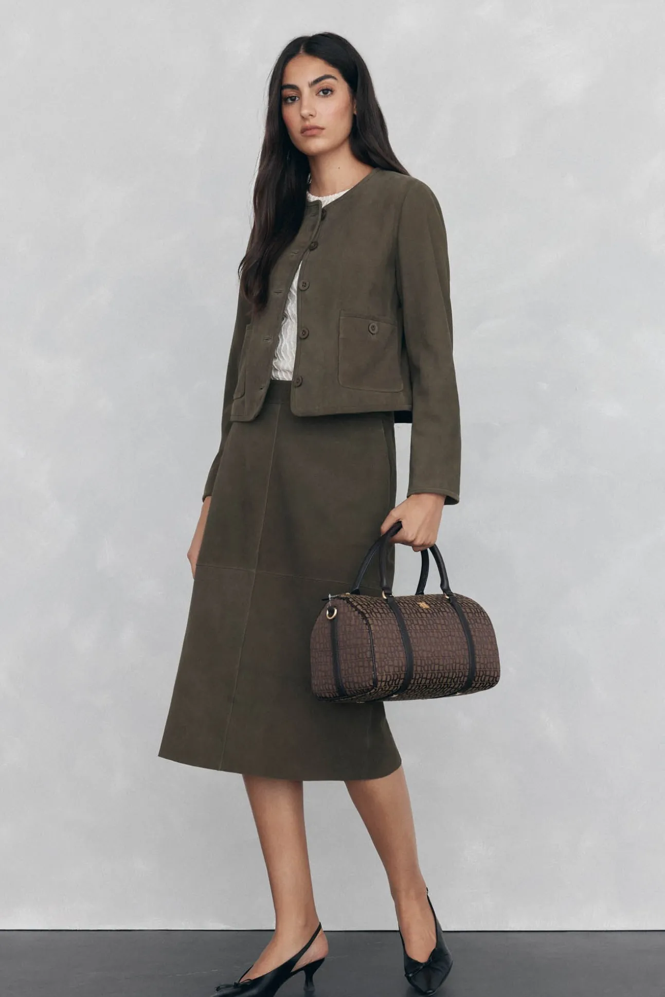 Bolso bowling jacquard