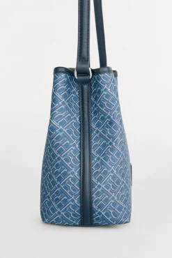 Bolso bucket doble asa monograma