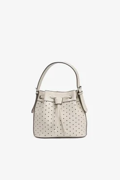 Bolso bucket efecto piel perforada