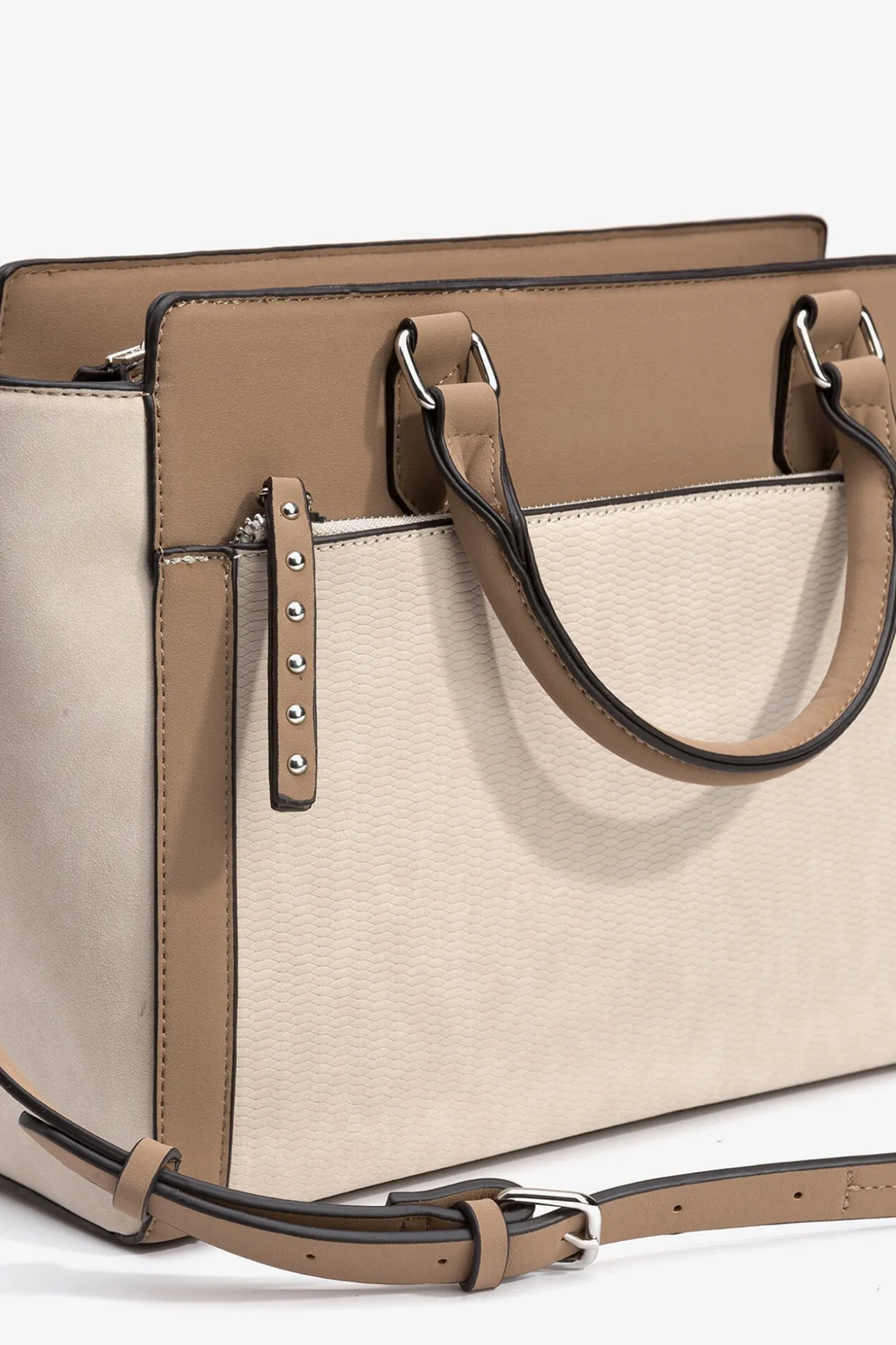 Bolso city efecto gamuza bicolor