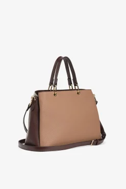 Bolso City Efecto Piel Tricolor
