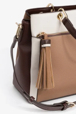 Bolso City Efecto Piel Tricolor