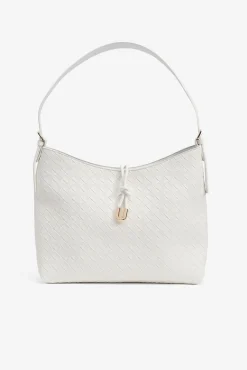 Bolso de hombro con textura de trama