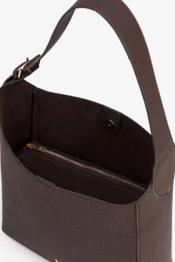 Bolso de Hombro Efecto Cocodrilo