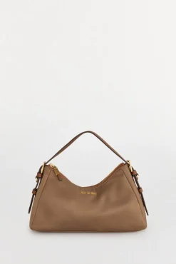 Bolso de hombro en nylon con cremallera