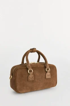 Bolso mini bowling bandolera en piel