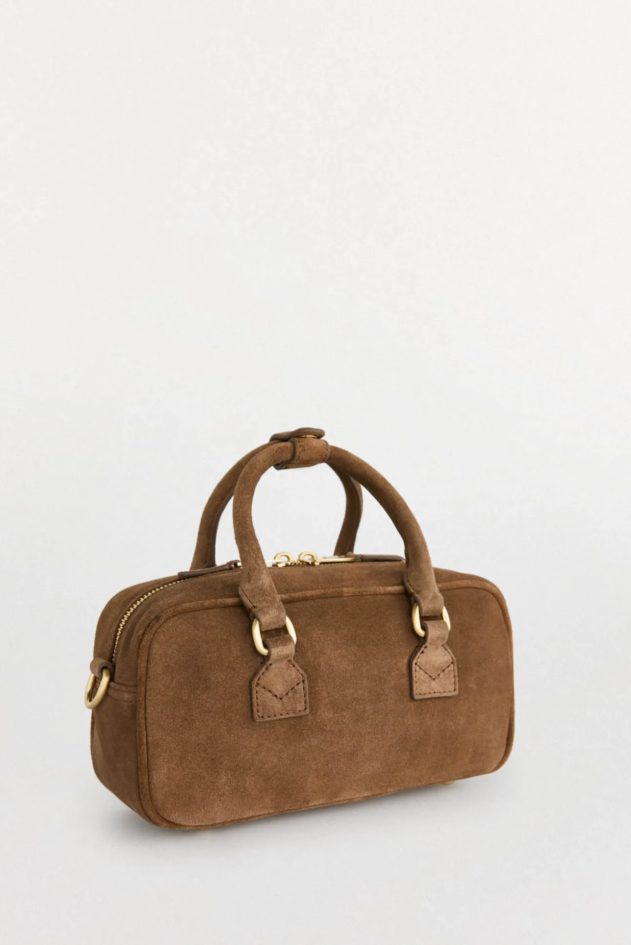 Bolso mini bowling bandolera en piel